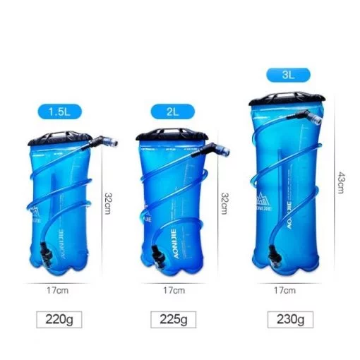 Poche à eau pliable en TPU pour Marche Nordique Course Running Trail ou Randonnée 1,5L 2L 3L