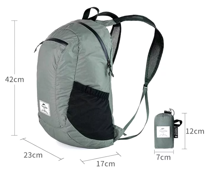 Sac à dos pliable ultra-léger 18L imperméable pour Marche Nordique Trail Randonnée Voyage | Nature Trek Bülnet 1541-0d4349.jpeg