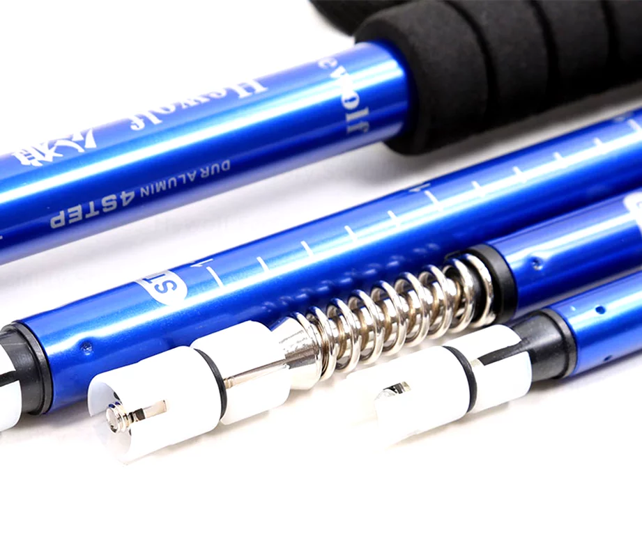 Bâton de marche télescopique 4 brins | WolfStick 51-115 cm Bülnet Bâton de marche télescopique 4 brins | WolfStick 51-115 cm bleu plié système antichoc