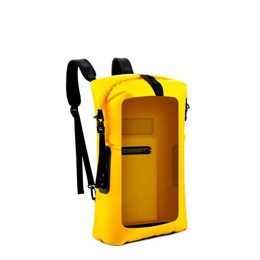 sac à dos étanche nauticnature jaune 28 litres détail produit
