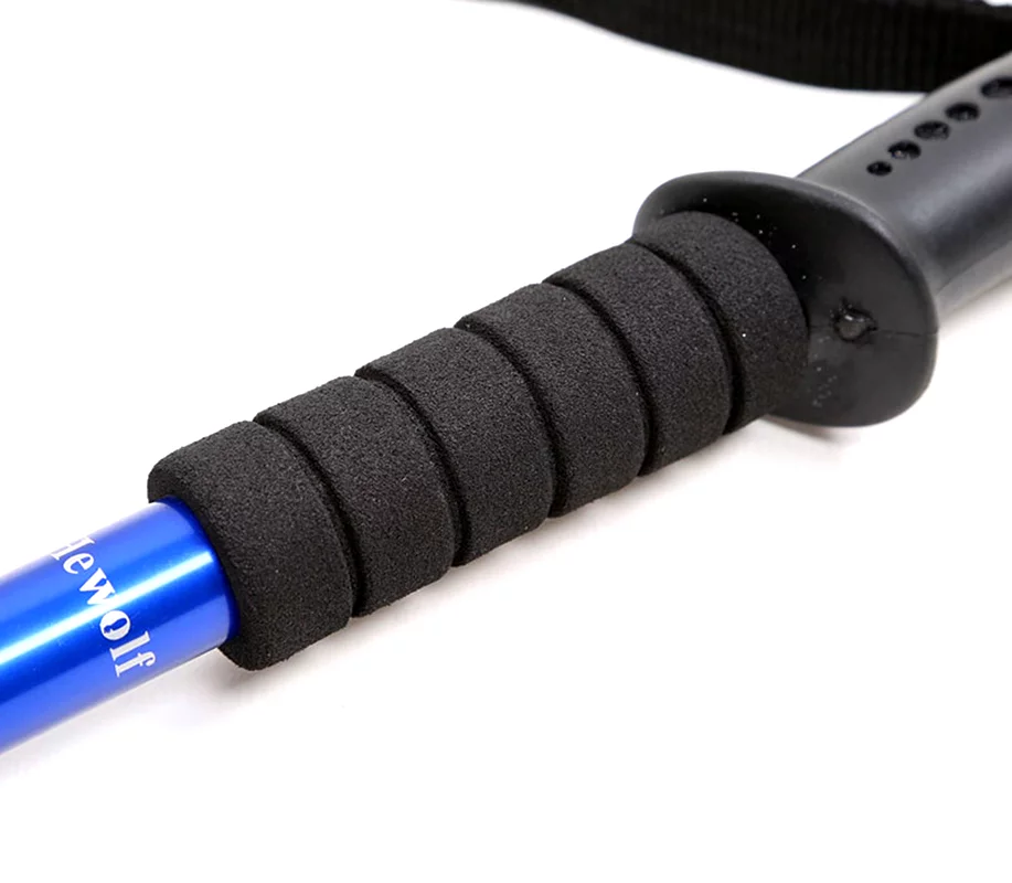 Bâton de marche télescopique 4 brins | WolfStick 51-115 cm Bülnet Bâton de marche télescopique 4 brins | WolfStick 51-115 cm bleu pliable poignée ergonomique