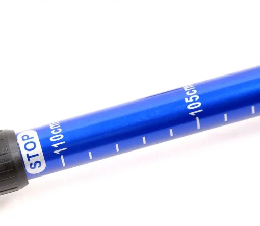 Bâton de marche télescopique 4 brins | WolfStick 51-115 cm bleu pliable aluminium