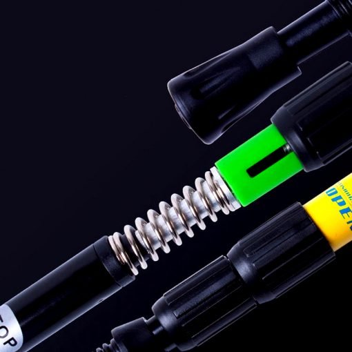 Bâton de marche anti choc télescopique en Alu | PioneerOne 65-135 cm système d'absorption des chocs
