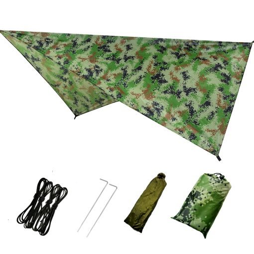 tarp hamac camouflage bâche anti-pluie camping bivouac randonnée survie