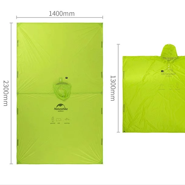 Poncho Tarp 3 en 1 | Rain Mountain toile nylon imperméable coupe vent dimensions